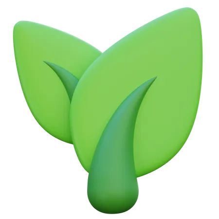 Feuille verte  3D Icon