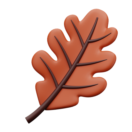 Feuilles de chêne tombées  3D Icon