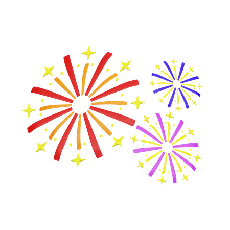 Feux d'artifice  3D Icon