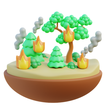 Feux de forêt  3D Icon