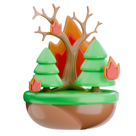 Feux de forêt  3D Icon