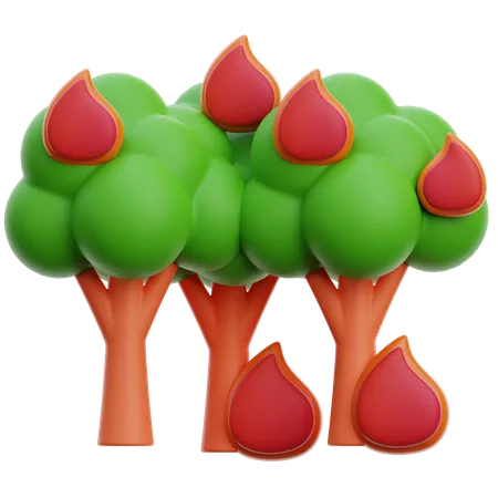 Feux de forêt  3D Icon