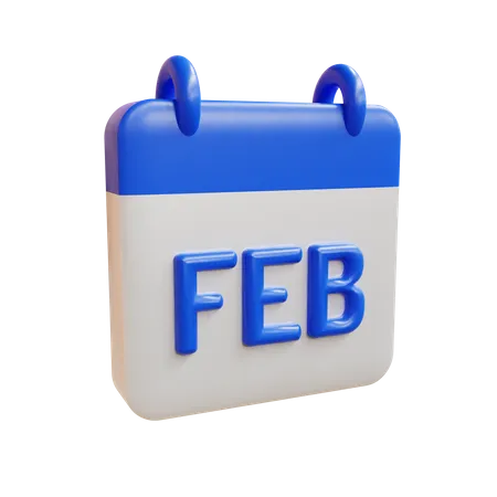 Février  3D Icon