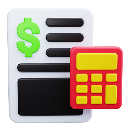 Fianncial Calculation  3D Icon