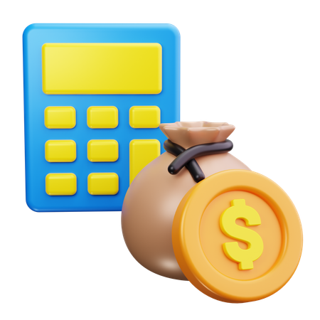 Fianncial Calculation  3D Icon