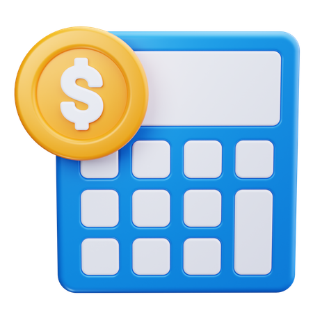 Fianncial Calculation  3D Icon