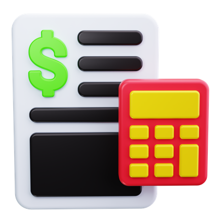 Fianncial Calculation  3D Icon