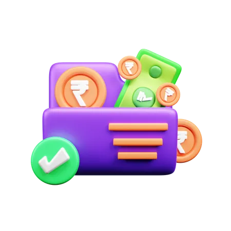 재정 문서  3D Icon