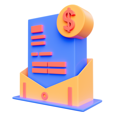 Fianncial Mail  3D Icon