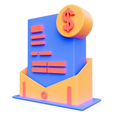 Fianncial Mail  3D Icon