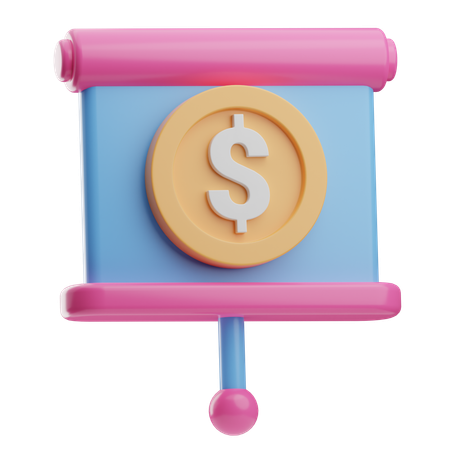 Fianncial Presentation  3D Icon
