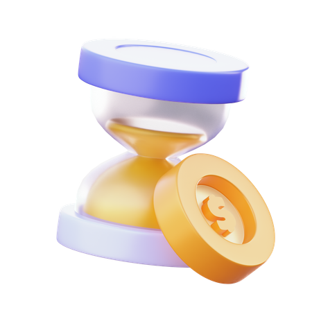 재정 시간  3D Icon