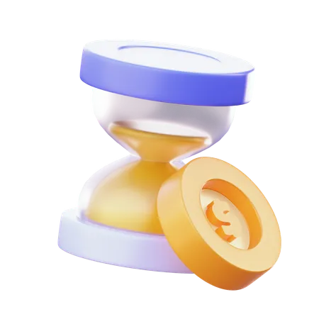 재정 시간  3D Icon