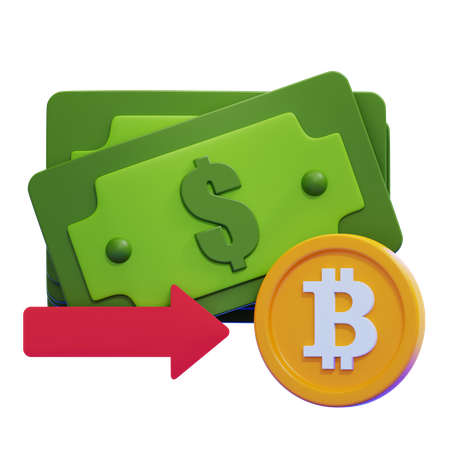 Fiat à crypto  3D Icon