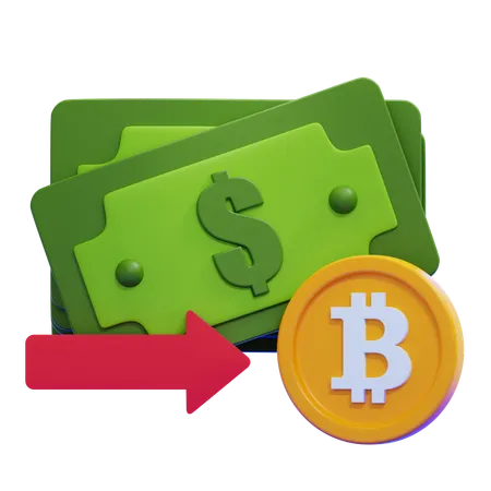 Fiat à crypto  3D Icon