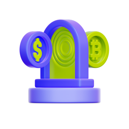 Fiat to Crypto Gateway  3D Icon