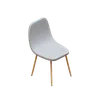 Fiber Dining Chair With Wooden Leg