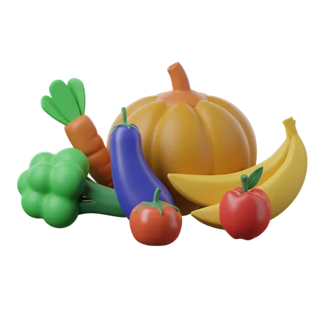 Fiber Rich Food  3D Icon