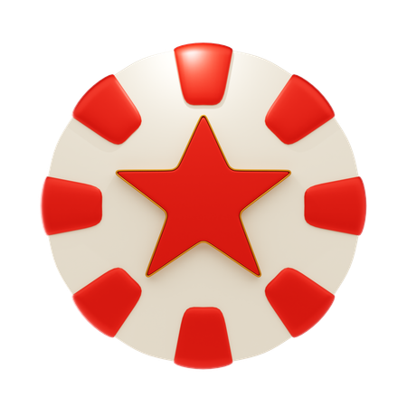 Ficha estrella del casino  3D Icon