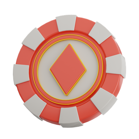 Ficha de póquer de diamante  3D Icon