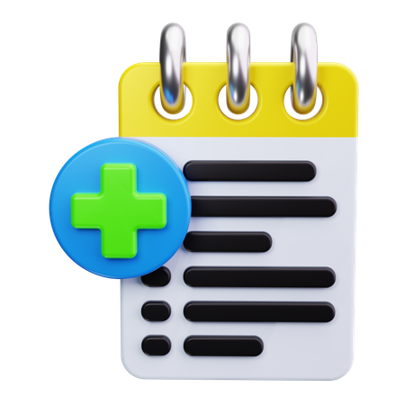 Prontuário médico  3D Icon