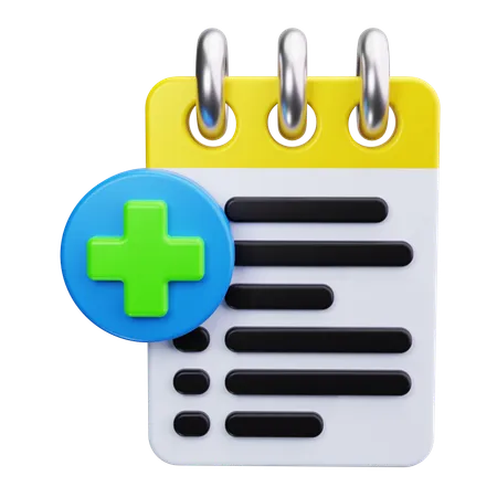 Prontuário médico  3D Icon