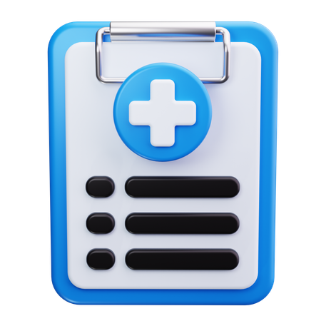 Prontuário médico  3D Icon