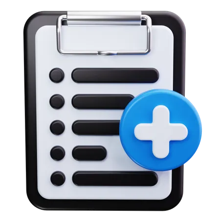 Prontuário médico  3D Icon