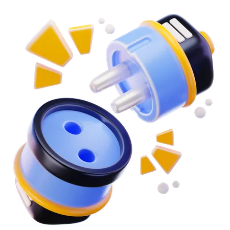 Fiche débranchée  3D Icon