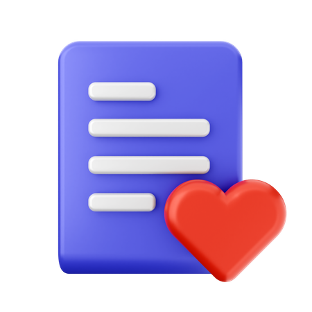 Fichier d'amour  3D Icon