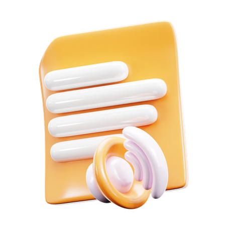 Fichier audio  3D Icon