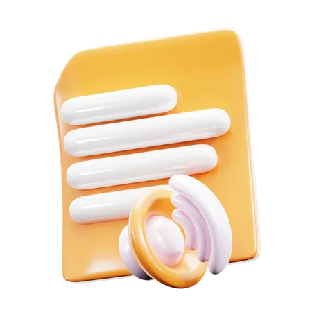 Fichier audio  3D Icon