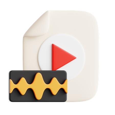 Fichier audio  3D Icon