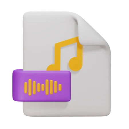 Fichier audio  3D Icon