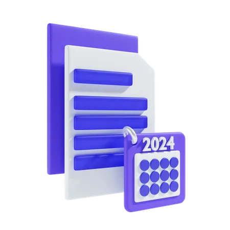 Fichier de calendrier  3D Icon