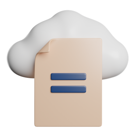 Fichier cloud  3D Icon