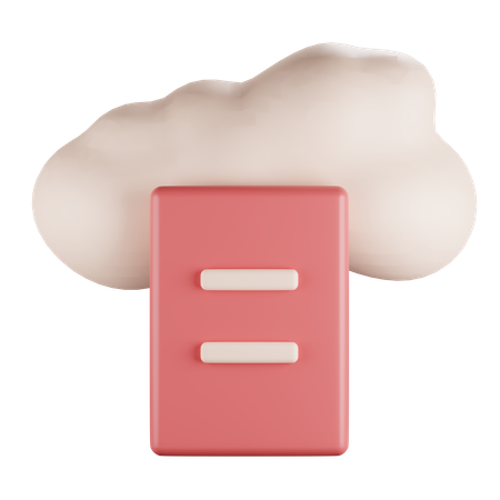 Fichier cloud  3D Icon