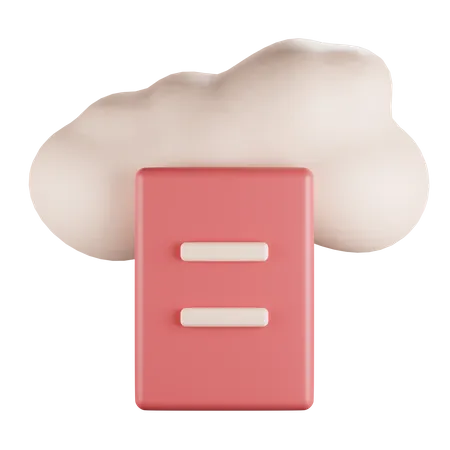 Fichier cloud  3D Icon