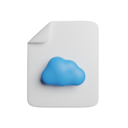 Fichier cloud  3D Icon