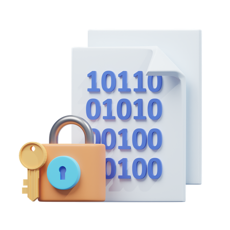 Fichier crypté  3D Icon