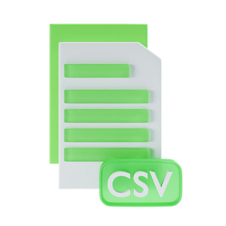 Fichier CSV  3D Icon