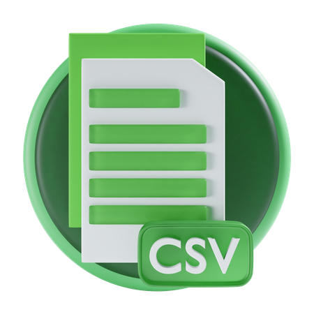 Fichier CSV  3D Icon