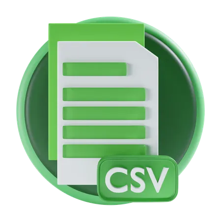 Fichier CSV  3D Icon