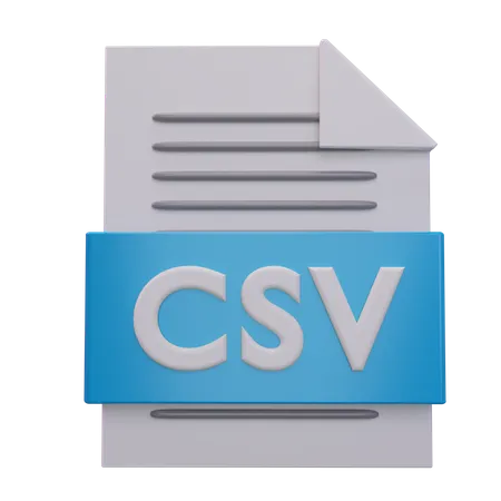 Fichier CSV  3D Icon