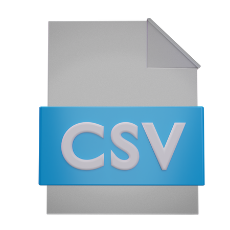 Fichier CSV  3D Icon