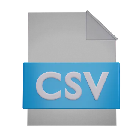 Fichier CSV  3D Icon