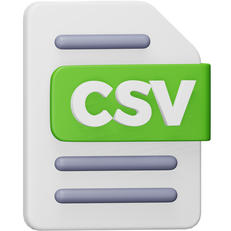 Fichier CSV  3D Icon