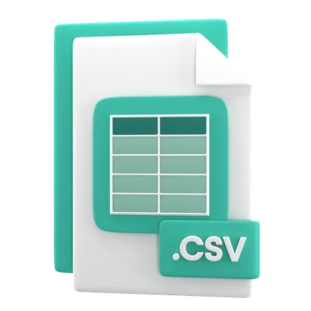 Fichier CSV  3D Icon