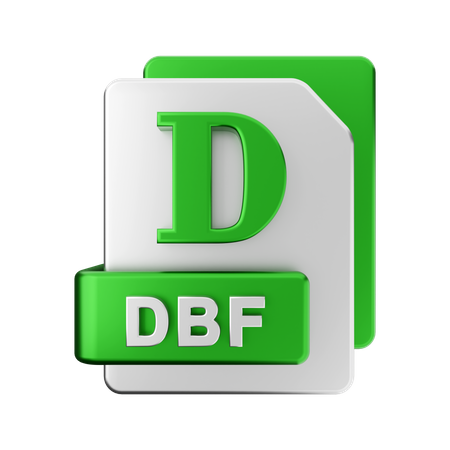 Fichier dbf  3D Illustration