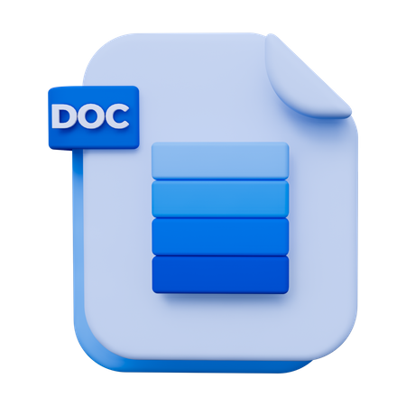 Fichier doc  3D Icon